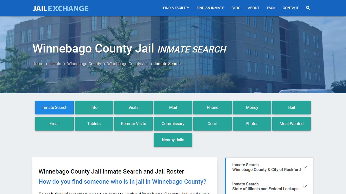 Winnebago County Jail Inmate Search - Jail Exchange